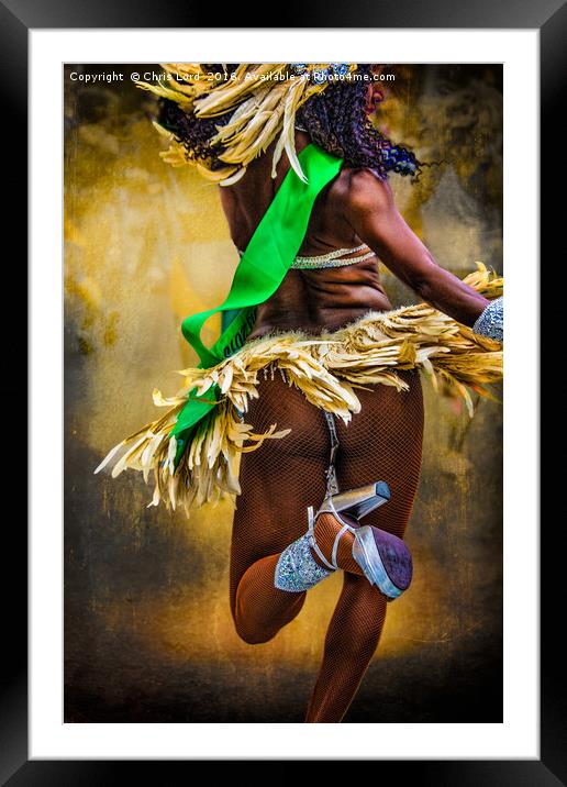 The Samba Dancer Framed Mounted Print by Chris Lord