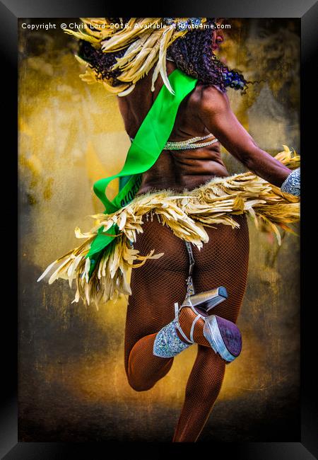 The Samba Dancer Framed Print by Chris Lord