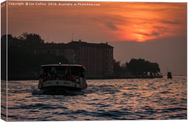 Vaporetto from Sacca Fisola, Venice Canvas Print by Ian Collins