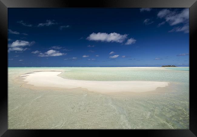 The Beach - Aitutaki Framed Print by Michael Treloar
