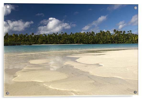 Sandy Shores - Aitutaki Acrylic by Michael Treloar