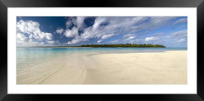 Tekopua Island - Aitutaki Framed Mounted Print by Michael Treloar