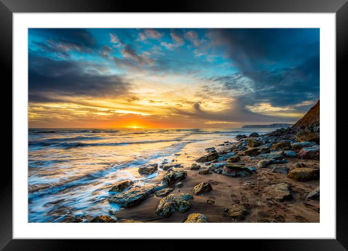 Hanover Point Sunset Framed Mounted Print by Wight Landscapes