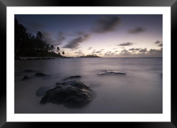 Pacific Dawn - Rarotonga Framed Mounted Print by Michael Treloar