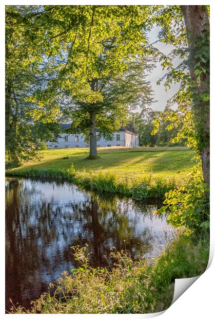 Herrevads Kloster By The Riverside Print by Antony McAulay