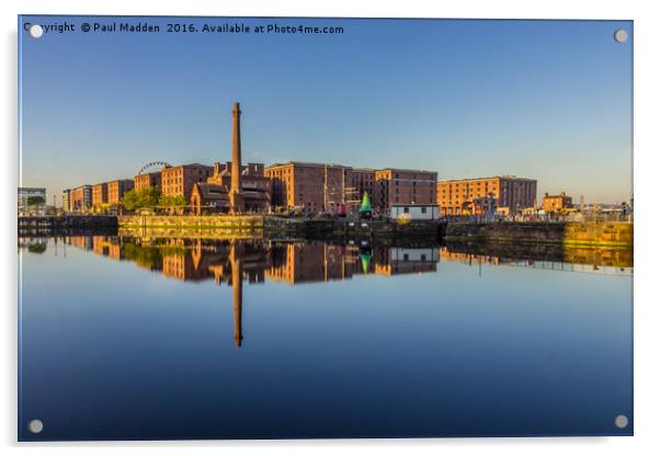 Albert Dock at sunrise Acrylic by Paul Madden