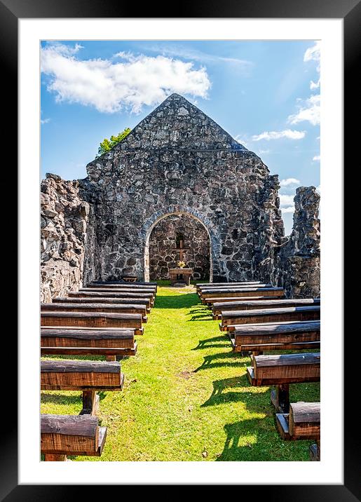 Rya Church Ruin in Skane Framed Mounted Print by Antony McAulay