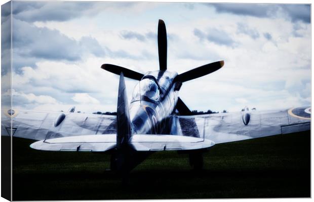 Spitfire Blue Canvas Print by J Biggadike