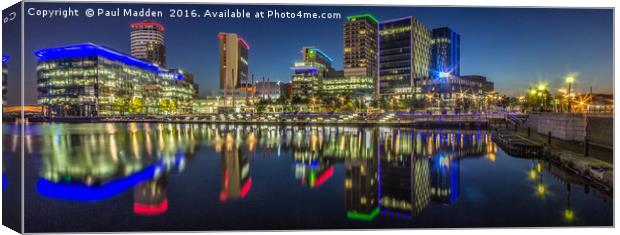Salford Quays Panorama Canvas Print by Paul Madden