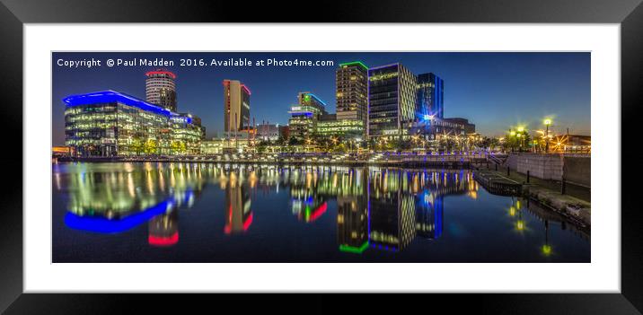 Salford Quays Panorama Framed Mounted Print by Paul Madden