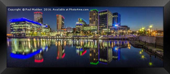 Salford Quays Panorama Framed Print by Paul Madden