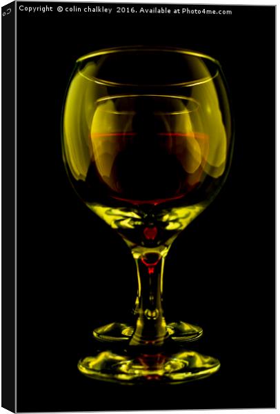 Two Wine Glasses Canvas Print by colin chalkley