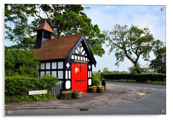 Fire Engine Station House Acrylic by Gary Kenyon