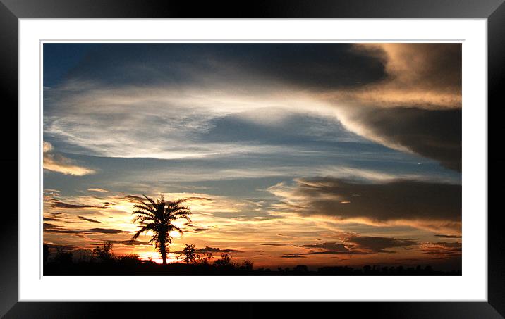 Sunset Framed Mounted Print by T R   Bala subramanyam