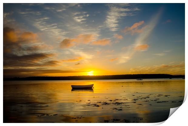 Findhorn sunset Print by Tony Bishop