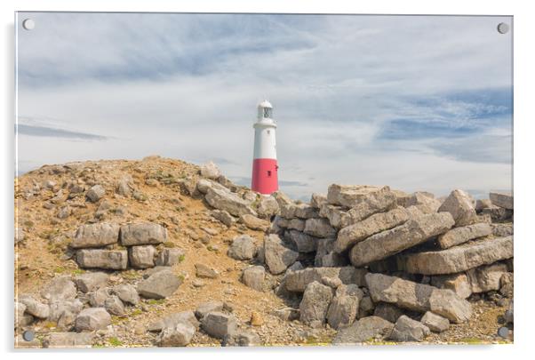 The lighthouse at Portland Bill on Dorset's Jurass Acrylic by Mark Godden