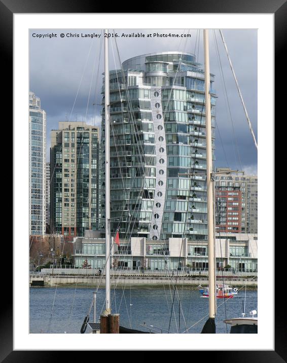 Erickson Building,  False Creek, Vancouver, Canada Framed Mounted Print by Chris Langley