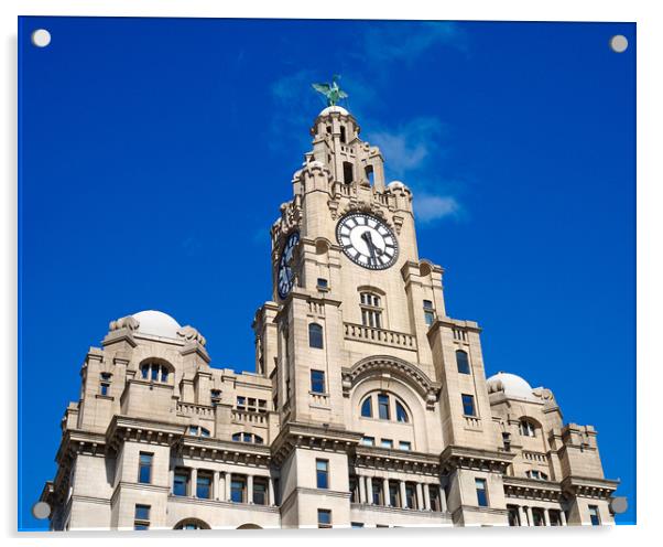 Liver Building. Acrylic by Victor Burnside