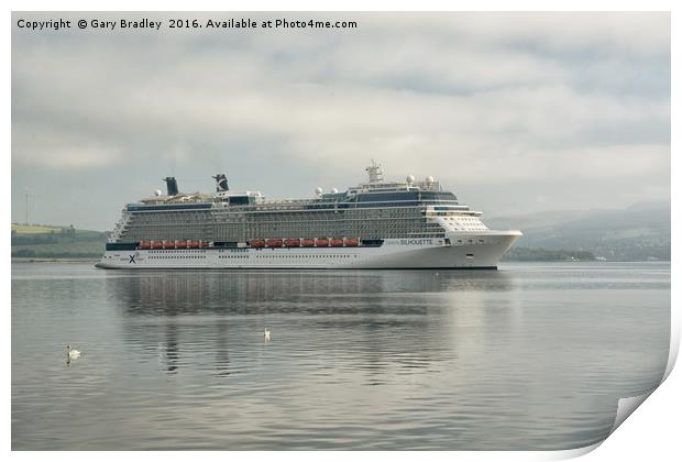 Celebrity Silhouette on the Clyde Print by GBR Photos