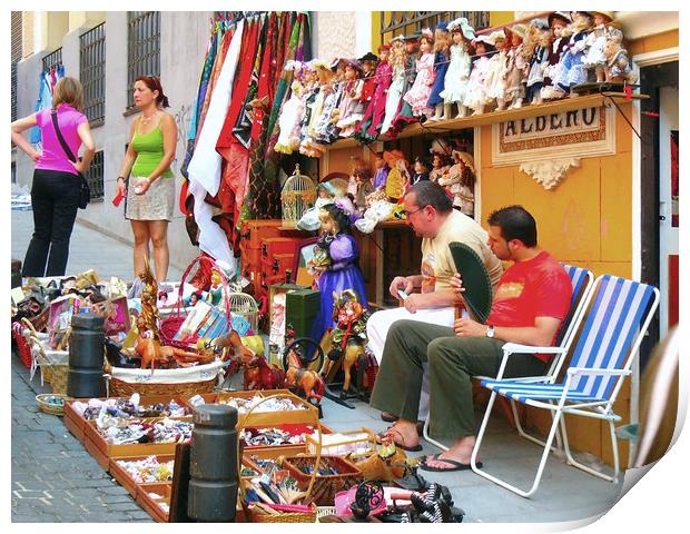 Vendors of dolls Print by Igor Krylov