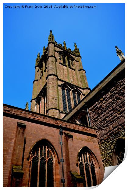 St Laurence's, Ludlow. Print by Frank Irwin