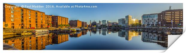 Sunrise at the Salthouse Dock Print by Paul Madden