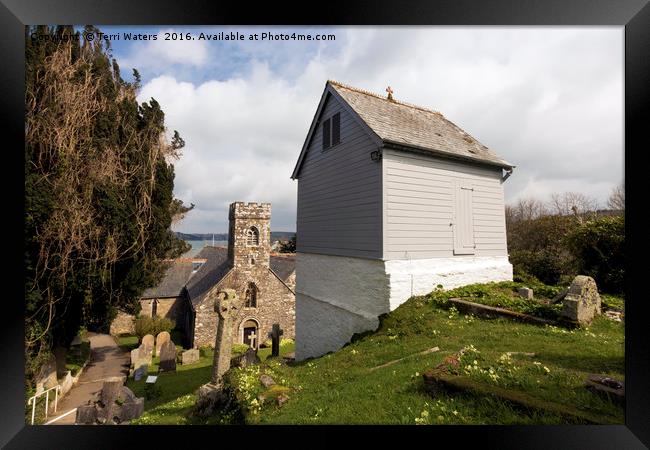 Bell Tower St Mylor Cornwall Framed Print by Terri Waters
