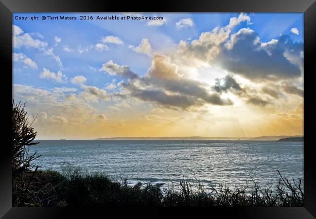 Across Falmouth Bay Cornwall Framed Print by Terri Waters