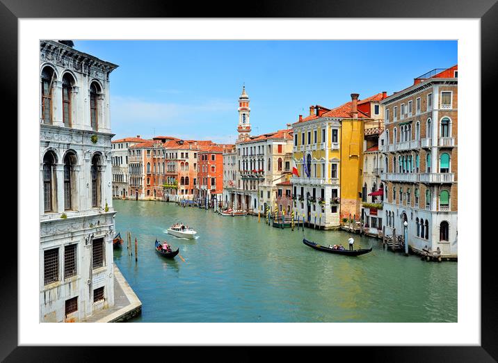 Grand Canal, Venice. Framed Mounted Print by Michael Oakes
