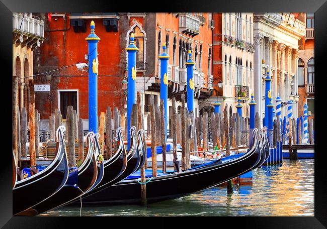    Gondolas.                                  Framed Print by Michael Oakes