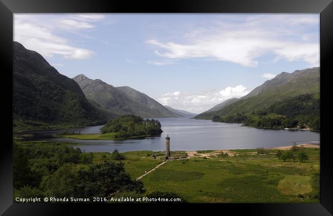 Glenfinnan Monument Framed Print by Rhonda Surman