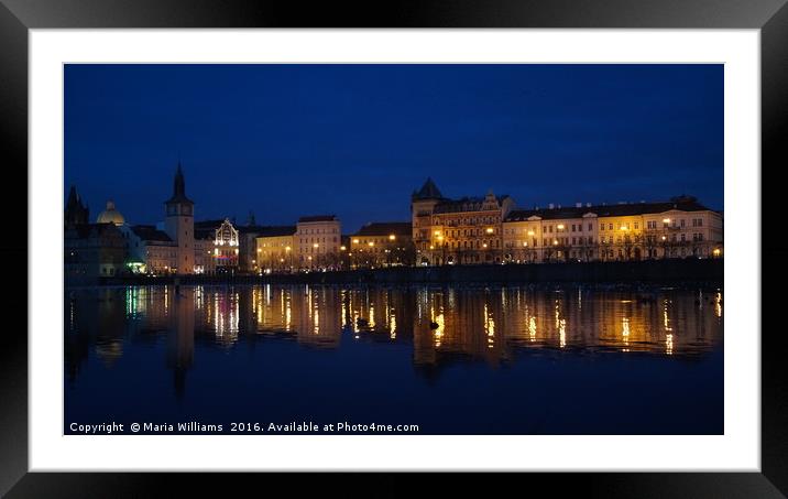 An Evening in Prague Framed Mounted Print by Maria Williams