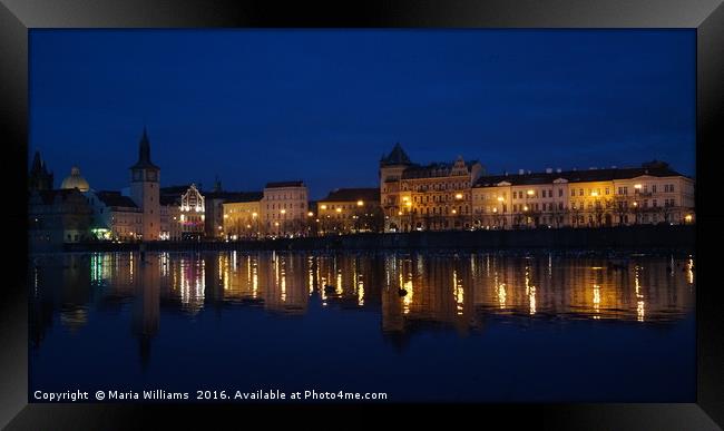 An Evening in Prague Framed Print by Maria Williams