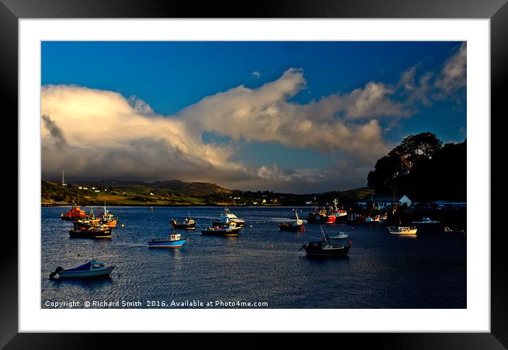 Loch portree in evening light. Framed Mounted Print by Richard Smith