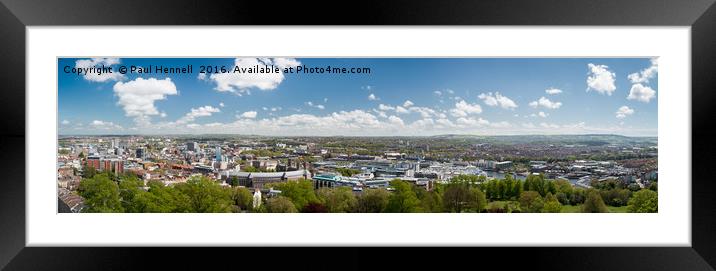 Skyline of Bristol Framed Mounted Print by Paul Hennell