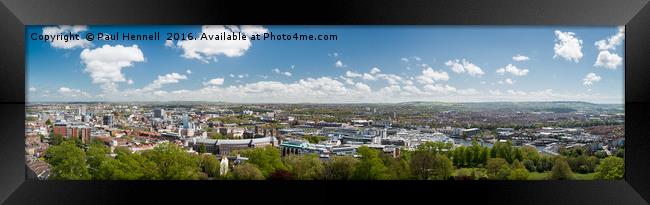 Skyline of Bristol Framed Print by Paul Hennell