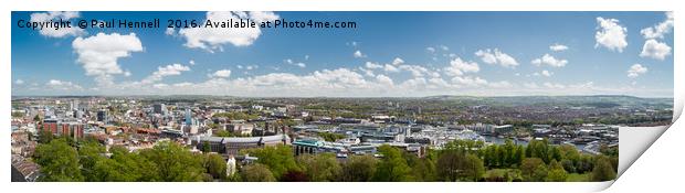 Skyline of Bristol Print by Paul Hennell