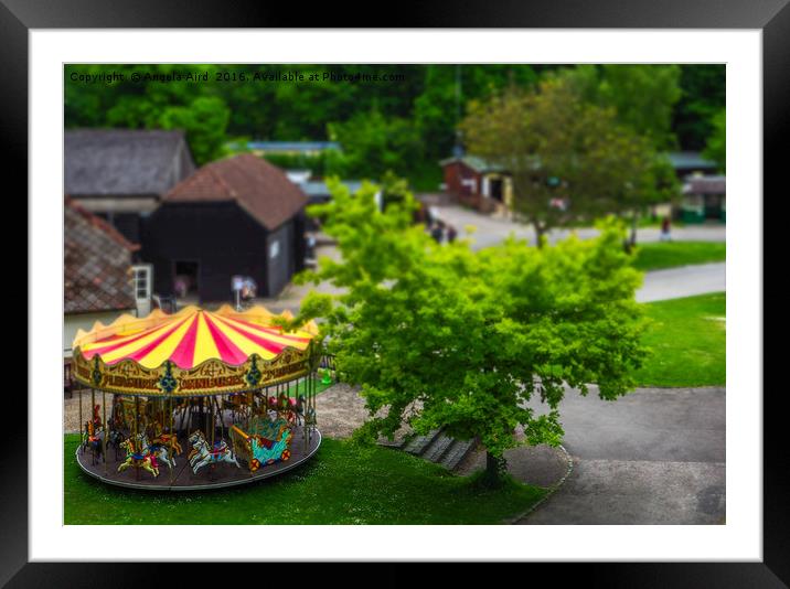 Merry-go-Round Framed Mounted Print by Angela Aird