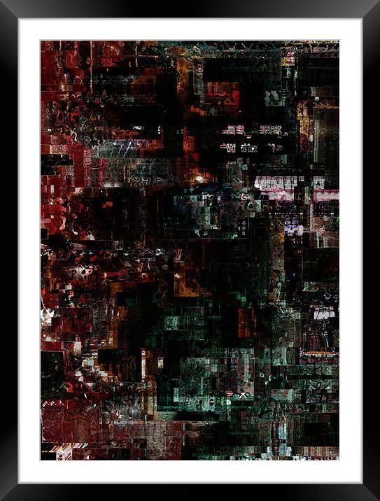 City abstraction Framed Mounted Print by Jean-François Dupuis