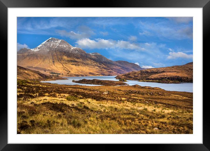 Highland Loch Framed Mounted Print by David Hare