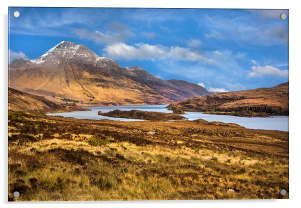 Highland Loch Acrylic by David Hare
