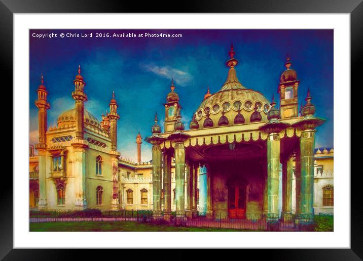 Royal Pavilion Paintography Framed Mounted Print by Chris Lord