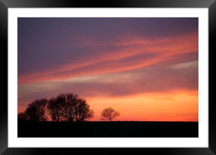 Afterglow Framed Mounted Print by Simon Wrigglesworth