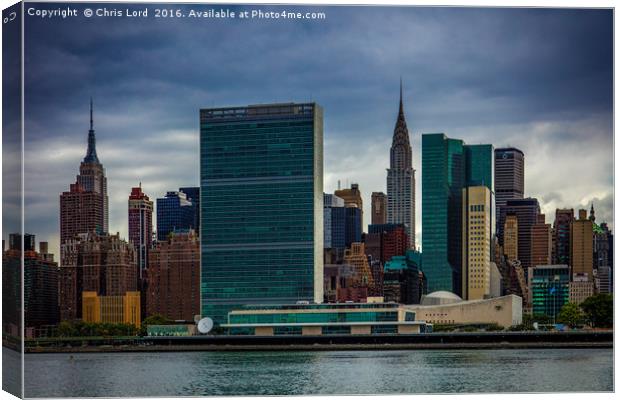 The United Nations, New York City Canvas Print by Chris Lord