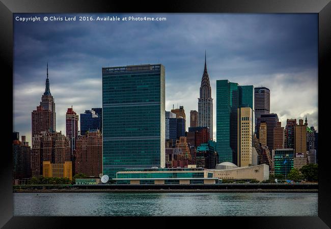 The United Nations, New York City Framed Print by Chris Lord