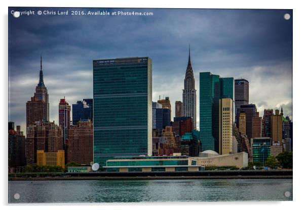 The United Nations, New York City Acrylic by Chris Lord