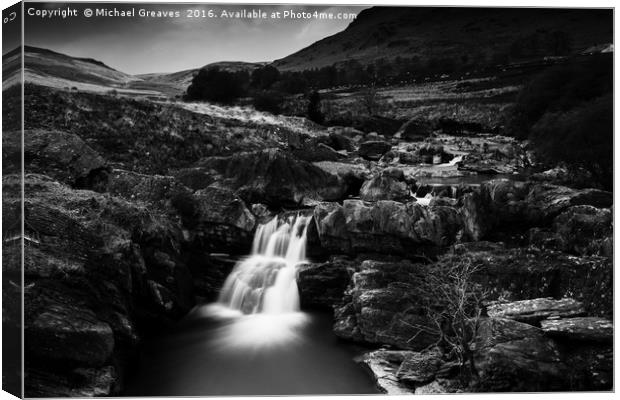 Waterfall Canvas Print by Michael Greaves