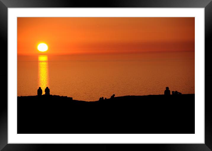 Watching The Sunset Framed Mounted Print by Harvey Hudson