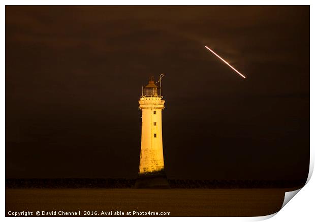 New Brighton Lighthouse Print by David Chennell