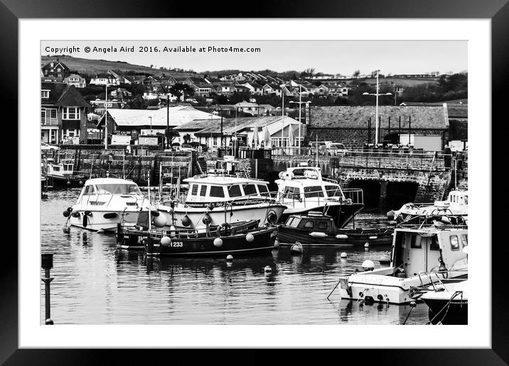 Westbay Harbour Framed Mounted Print by Angela Aird